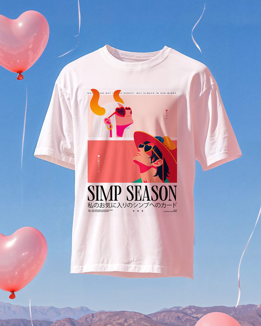 SIMP SEASON - Horns & Fire - Classic Unisex Crewneck T-shirt | Gildan® 64000