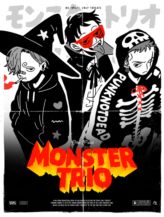 Monster Trio - 12x16in - Vintage Poster