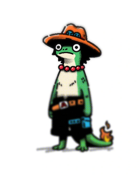 Flame Gecko * Golden Tattoo Ticket